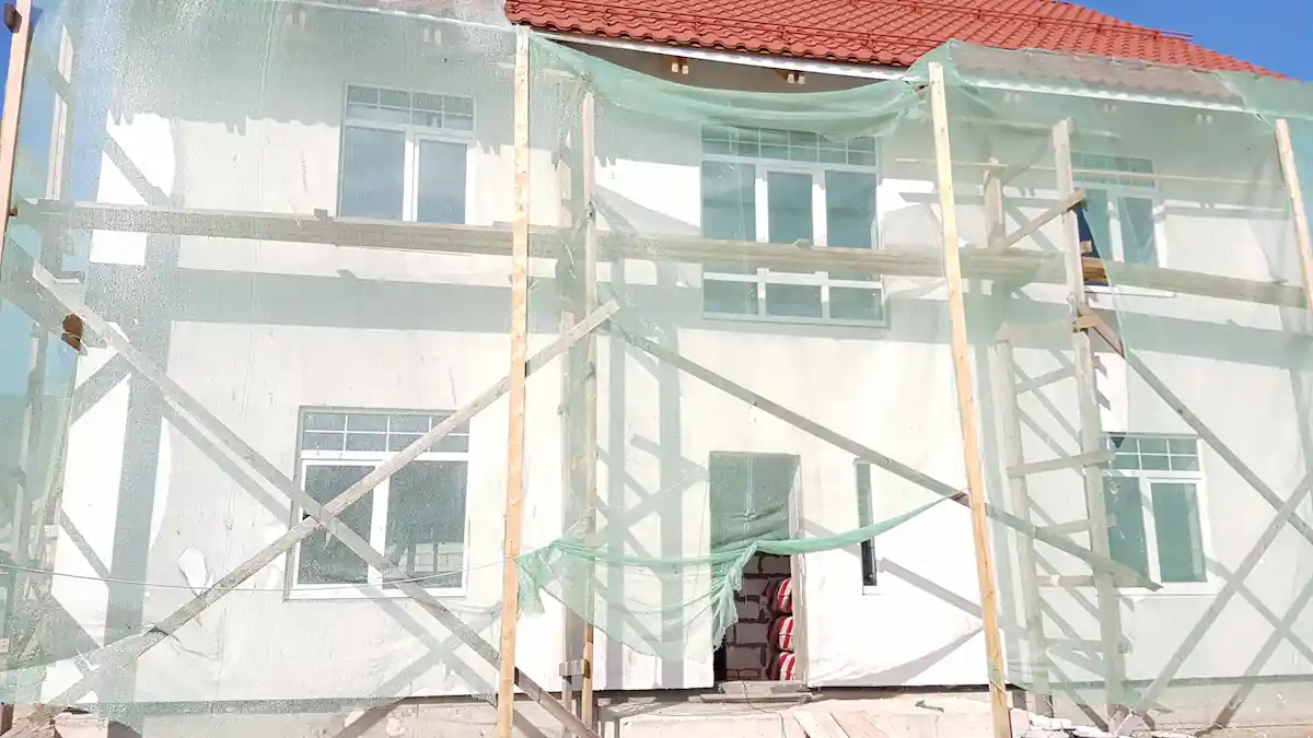 Коробка дома из газобетона под штукатурку фасада