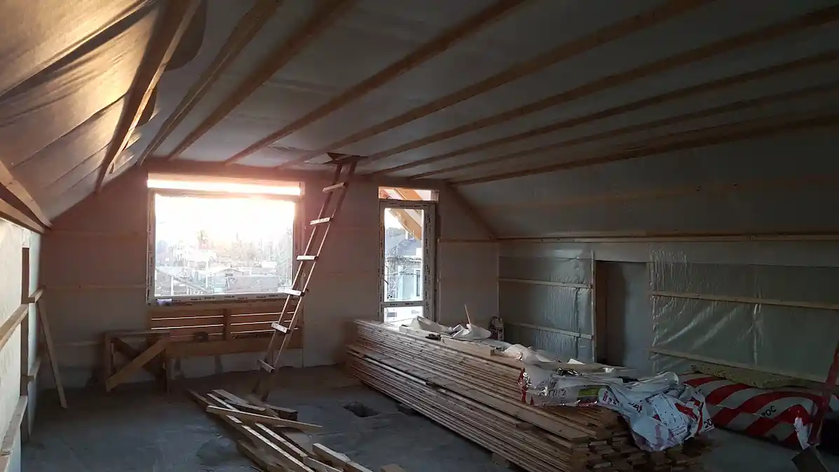 Утепление мансарды дома из газобетона